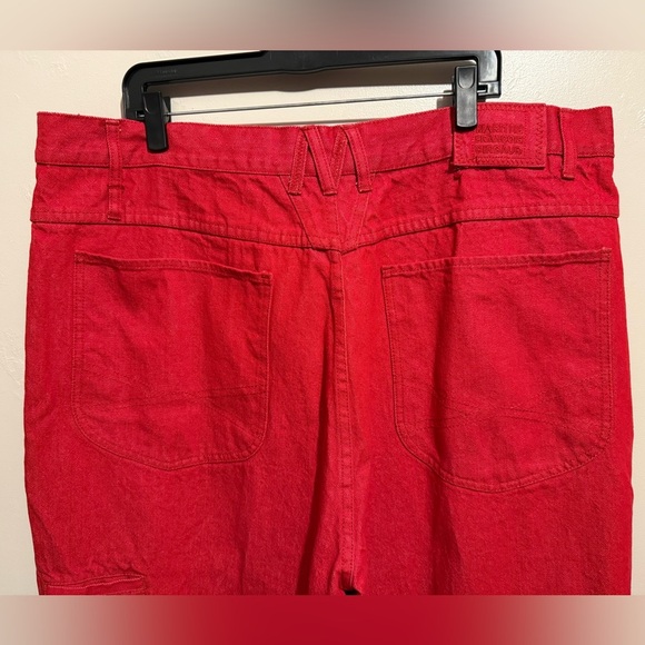 Vtg. Marithe Francois Girbaud 80’s Baggy Jeans Red Size 42 Brand X Authentic Fit - Picture 7 of 16